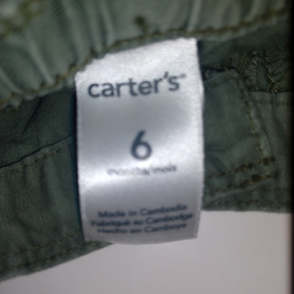 Carter's Bottoms Carters Baby Girl Olive Green Khaki Shorts Cuffed
